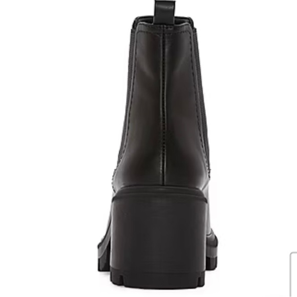 Black Chunky Heel Ankle Boots - Picture 2 of 3